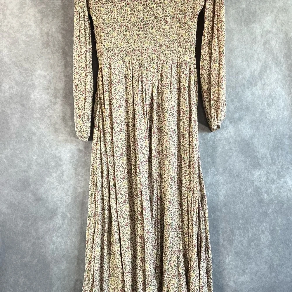 Free People Kadence Robe Duster Womens S / P Beige Bead Hippie Boho **READ**